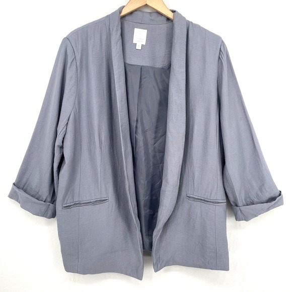 LAUREN‎ CONRAD LC Women's Size XL Cornflower Blue Blazer Jacket Lined - Picture 1 of 11